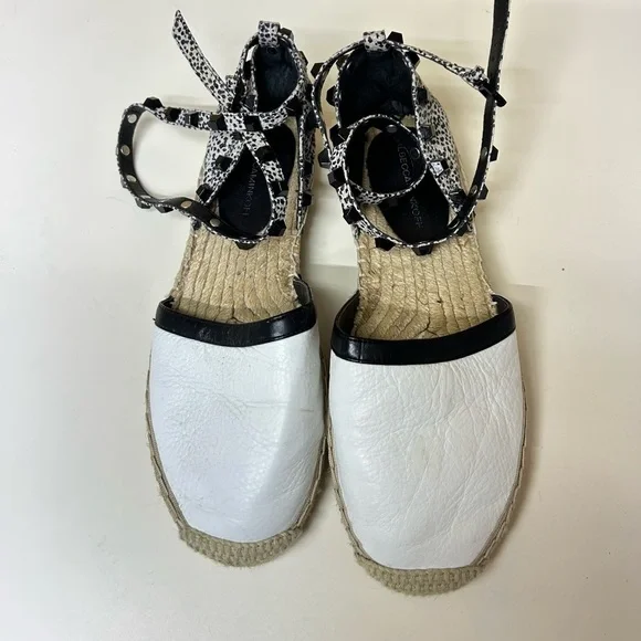 Rebecca Minkoff Stylish Black and White Espadrilles